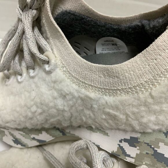 Allbirds Womens  6 Natural White Cloud Pixel Wool Dasher Fluff Sneaker Shoes - Picture 8 of 8